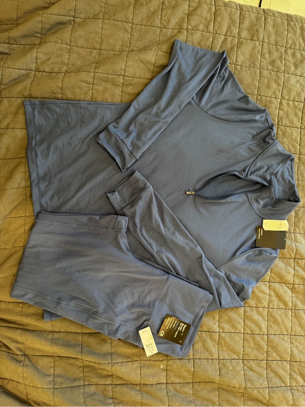 GAP Slate Blue Long Sleeve Zip Lounge Set